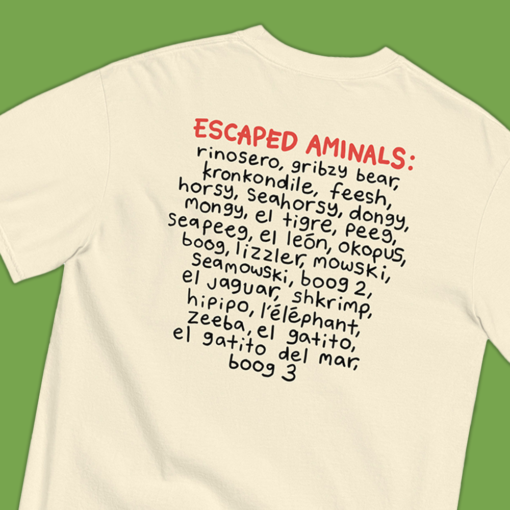 zoo aminals shirt