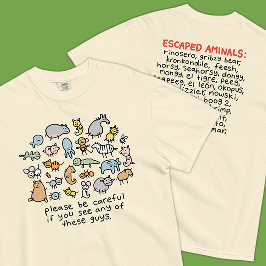 zoo aminals shirt