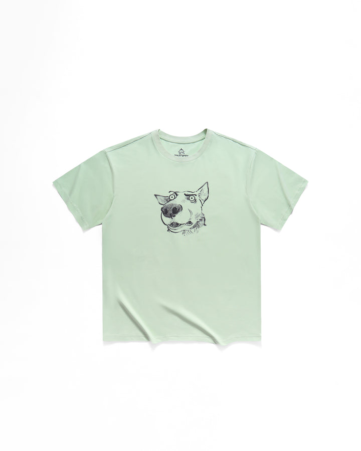 Confused Doggy Green T-Shirt