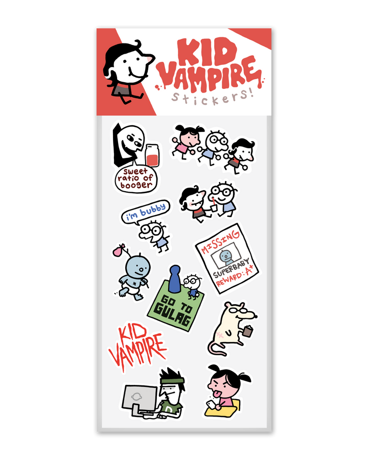 kid vampire sticker pack